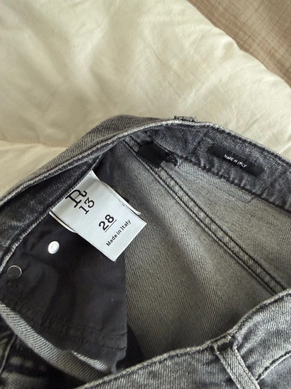 R13 Boyfriend Jean Vintage Grey - Picture 6 of 8